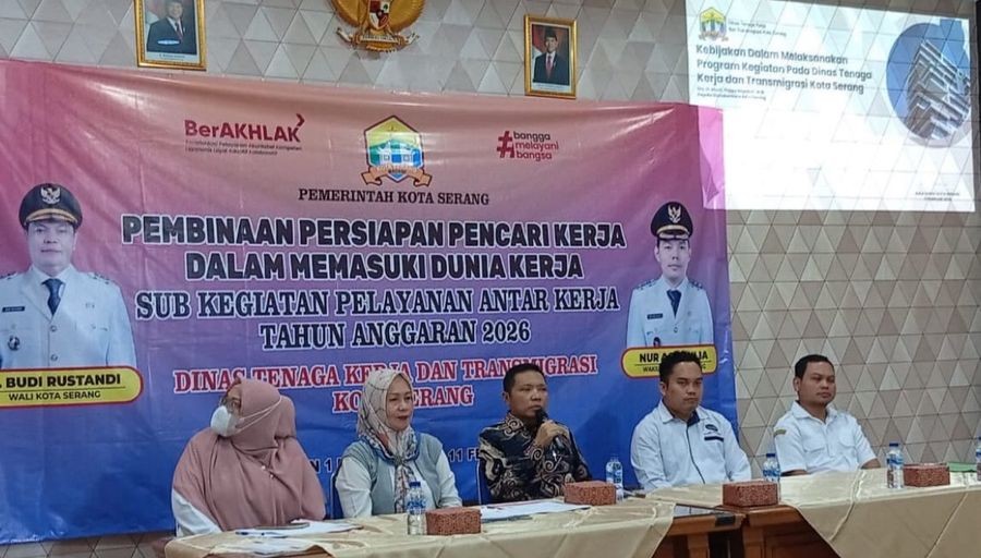 Dinas Tenaga Kerja dan Transmigrasi Kota Serang Gelar Pembinaan Persiapan Pencari Kerja